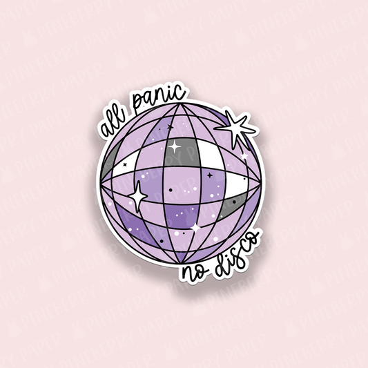 All Panic No Disco Vinyl Sticker