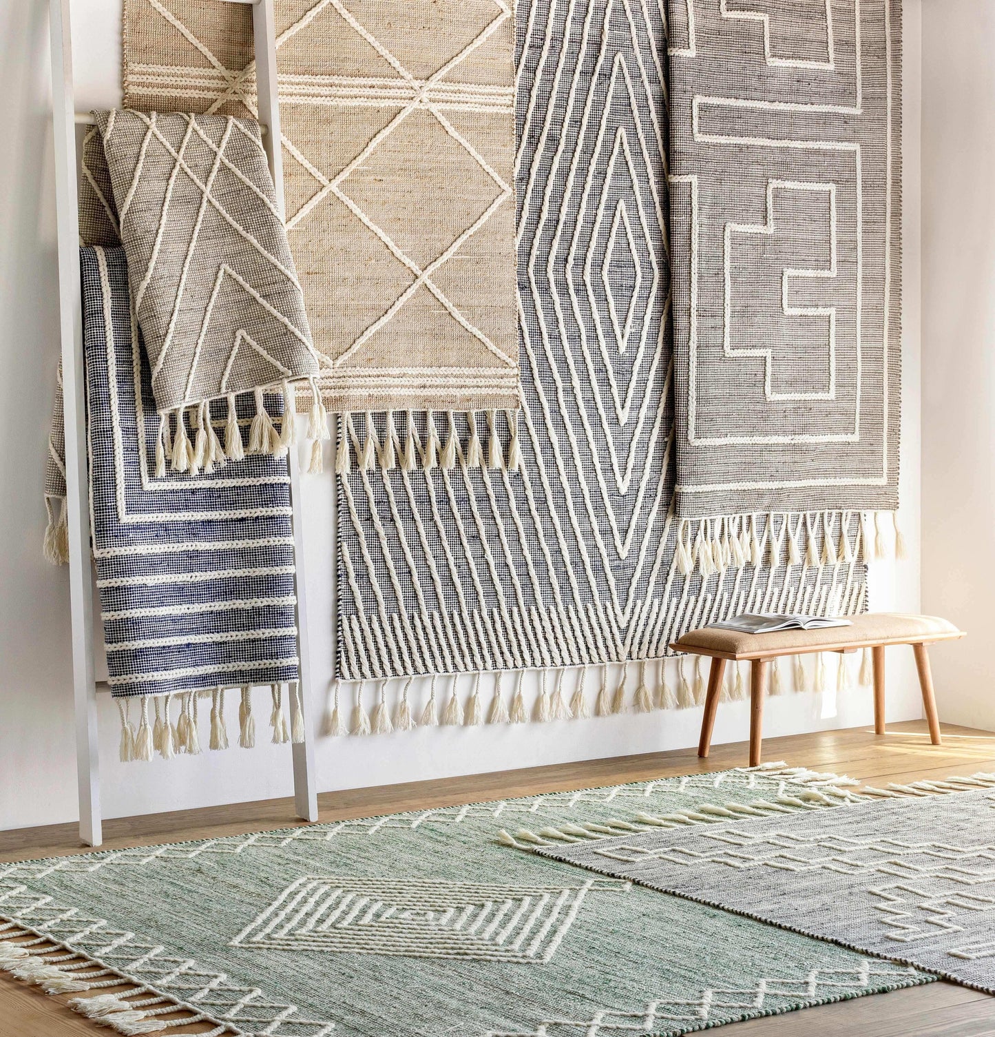 Azra Tasseled Jute&Wool Rug - Clearance