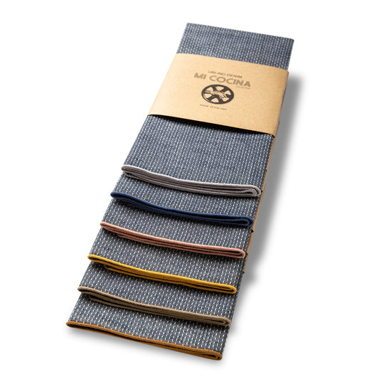 DOBBY CHAMBRAY NAPKINS - THE O'KEEFE INSPIRED COLORS