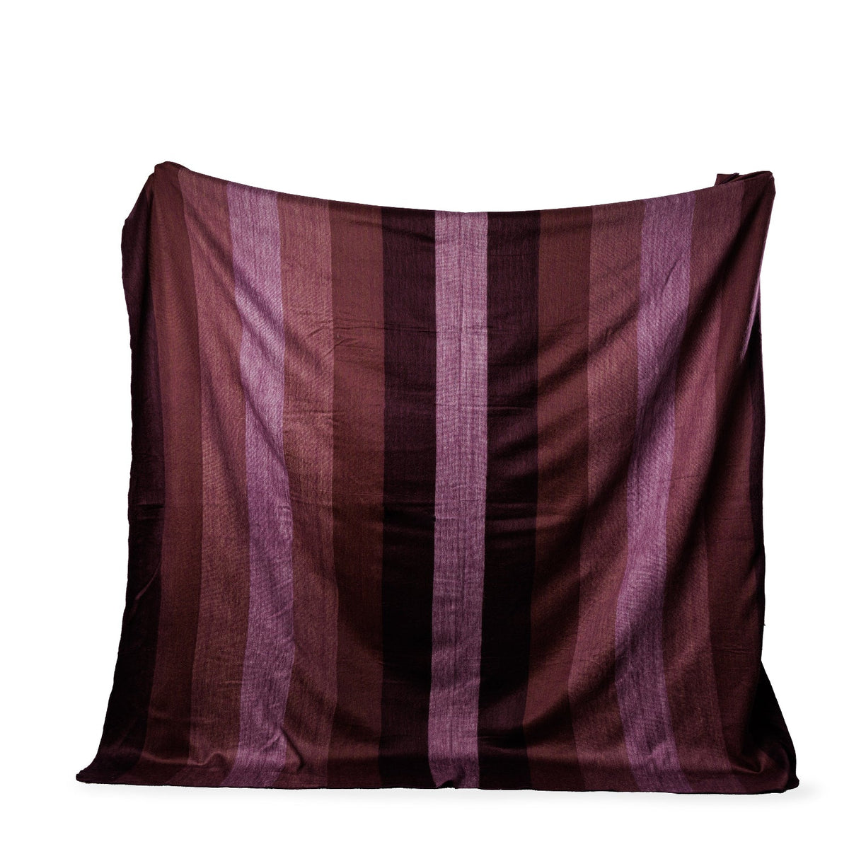 Handwoven Alpaca Throw Blanket | Deep Purple | Nawi Collection