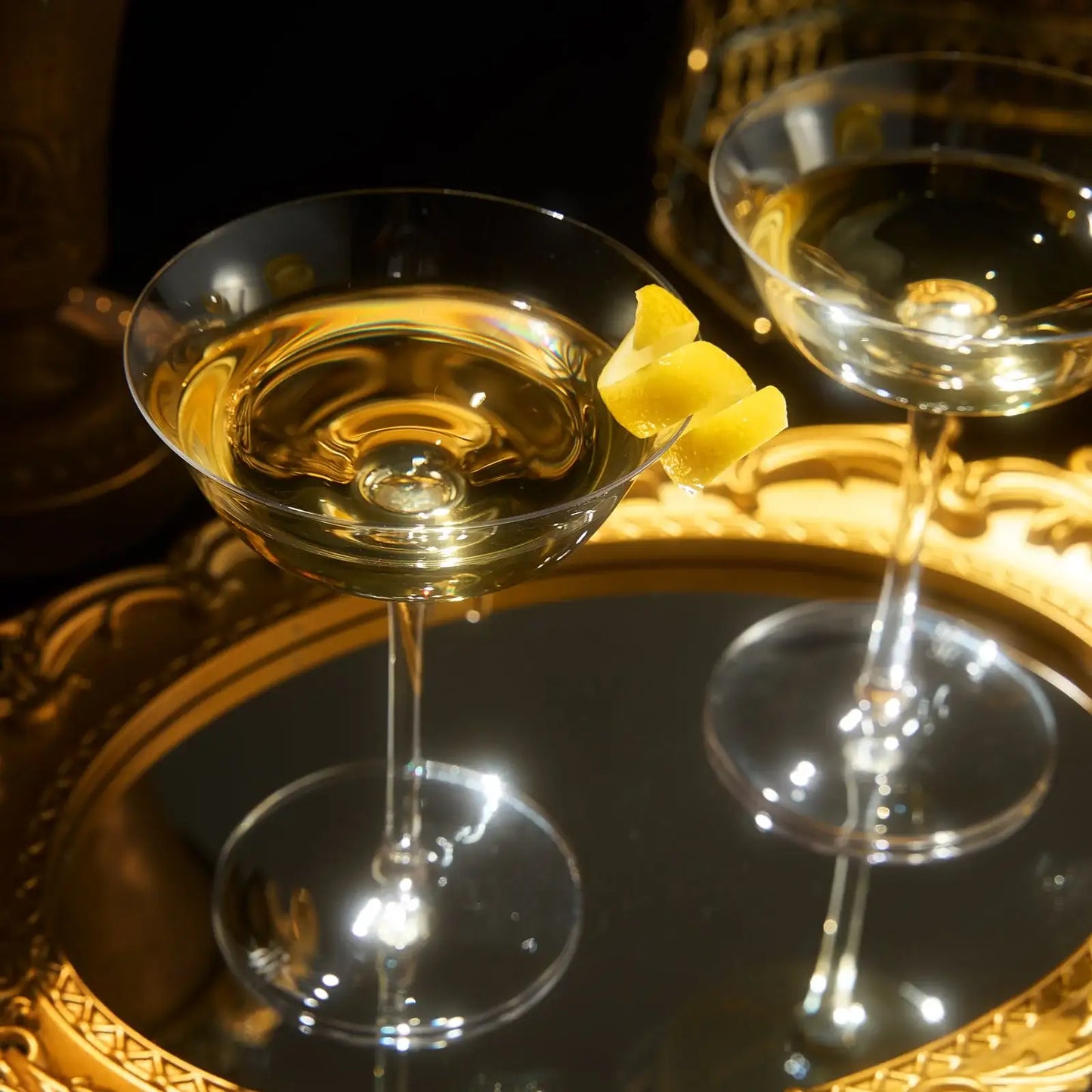 Opera Nick & Nora Champagne Coupe, Cocktail Glassware, Set of 2