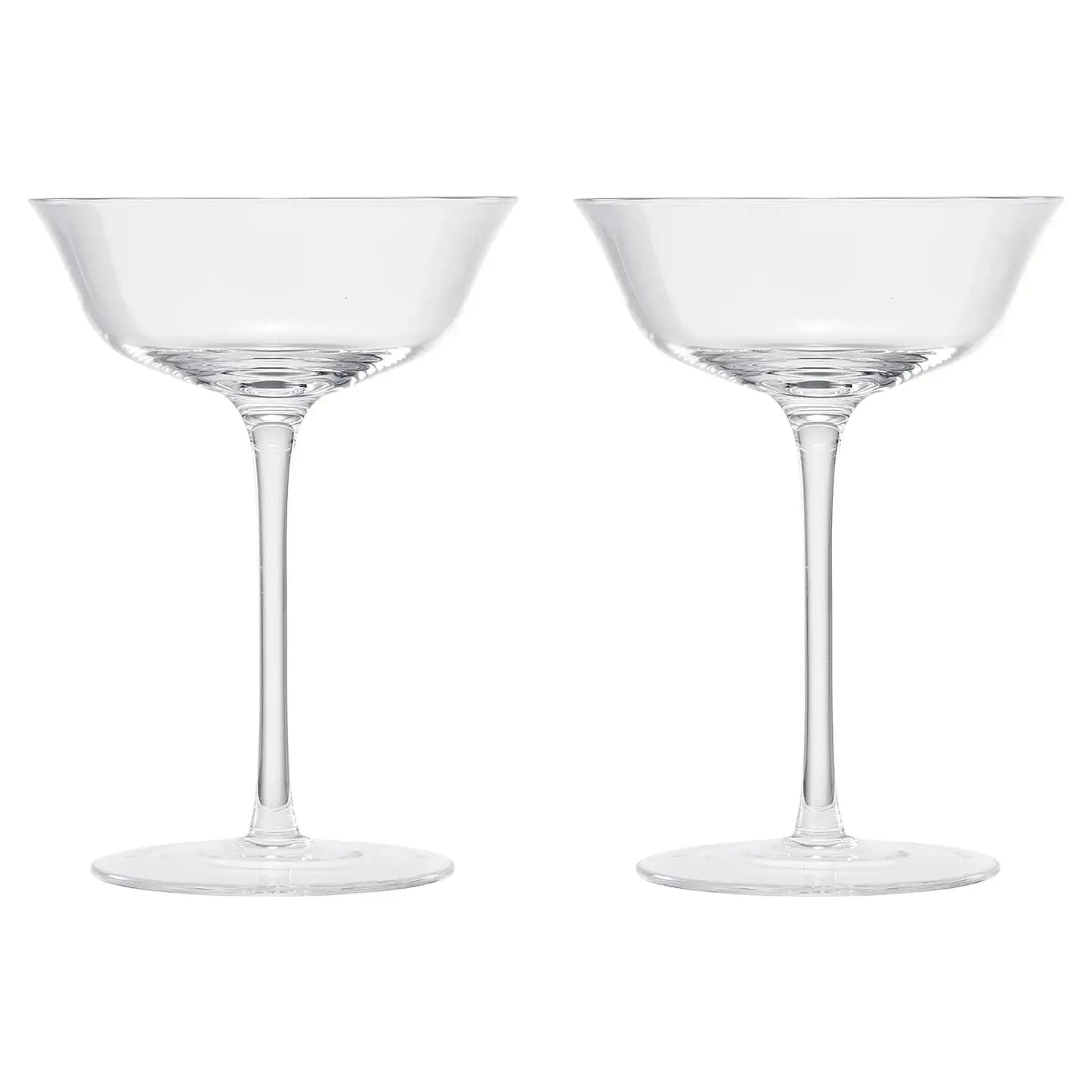 Opera Nick & Nora Champagne Coupe, Cocktail Glassware, Set of 2