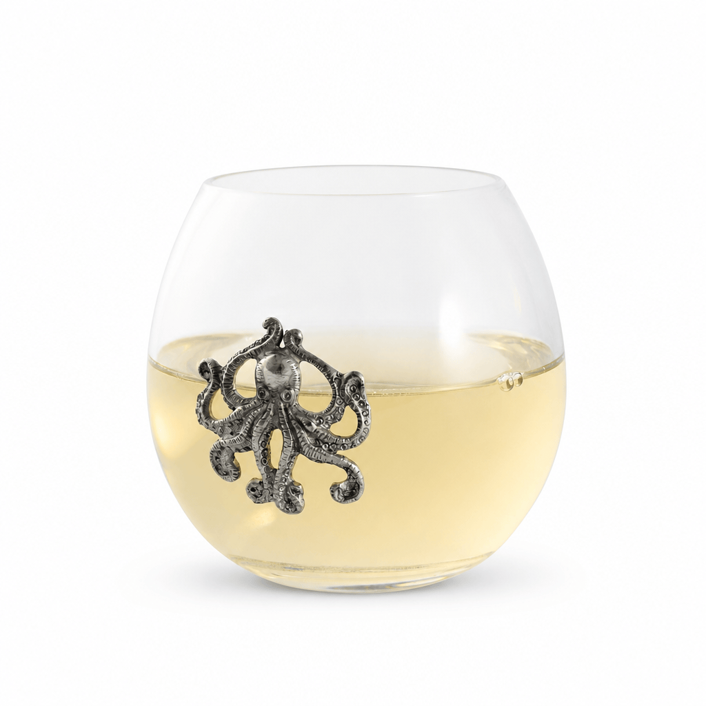 Octopus Stemless Wine Glass