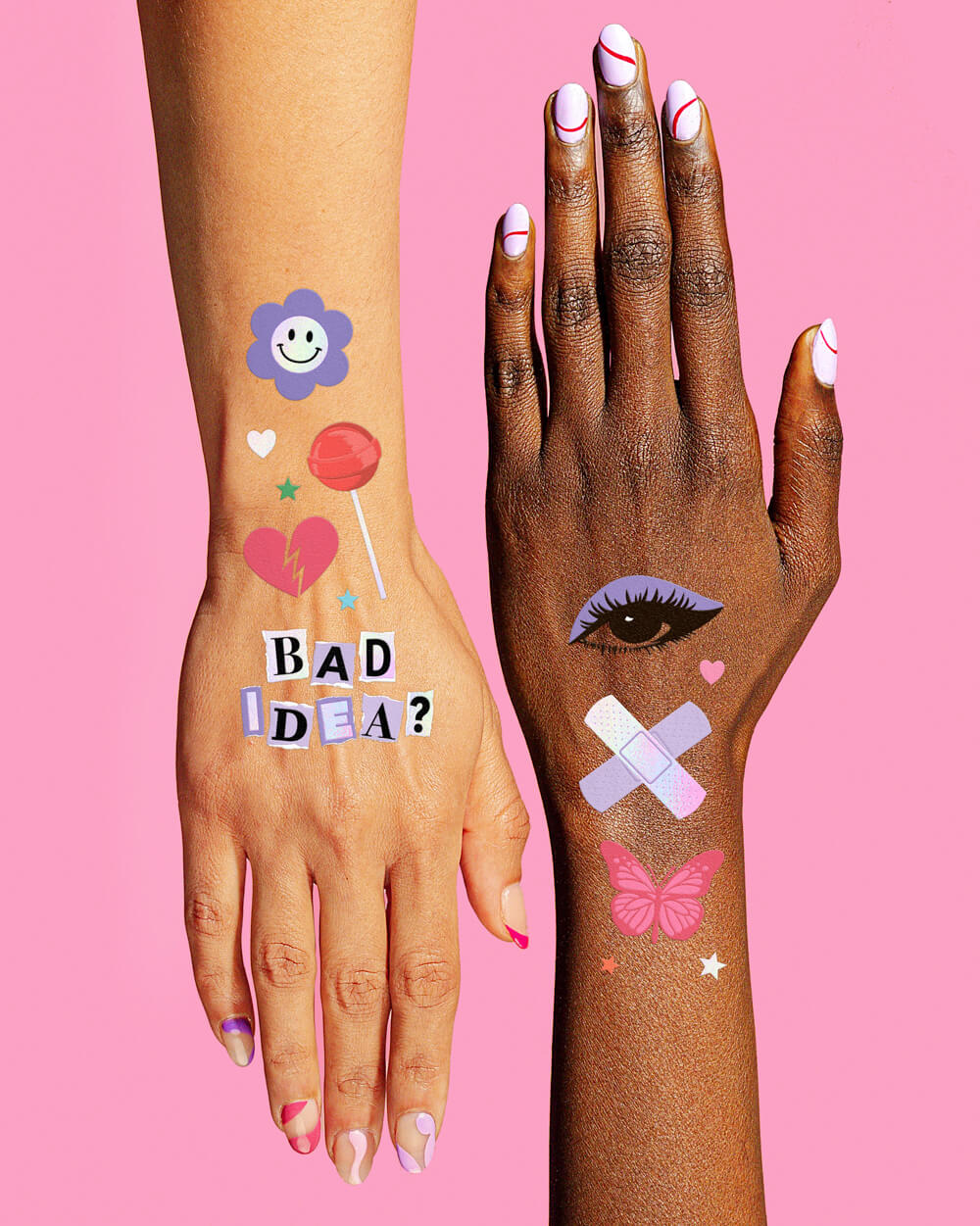 Good Idea Tats - 64 foil temporary tattoos
