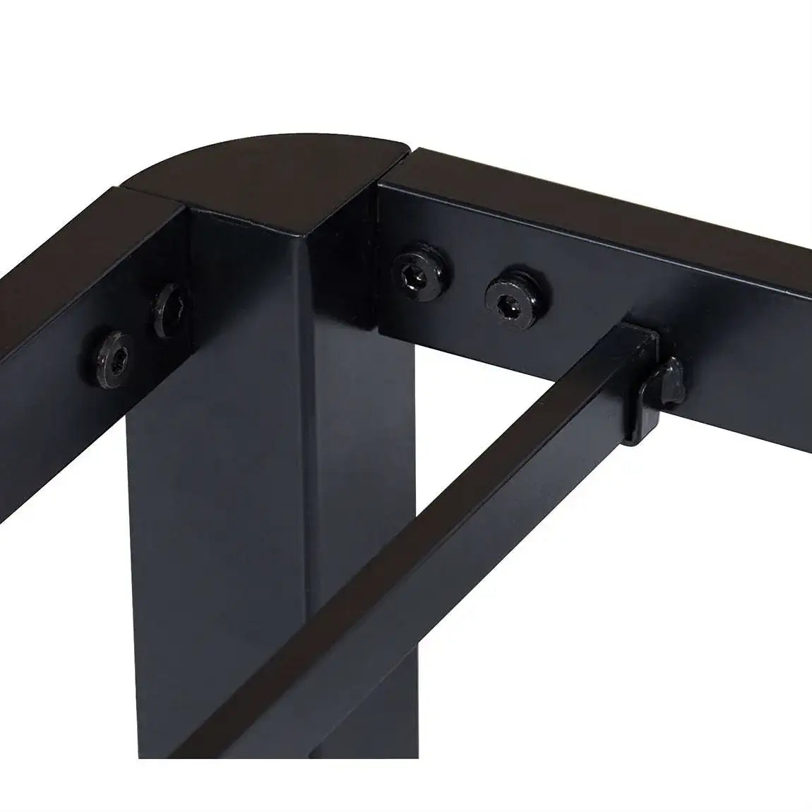 Twin size Modern Round Edge Black Metal Platform Bed Frame
