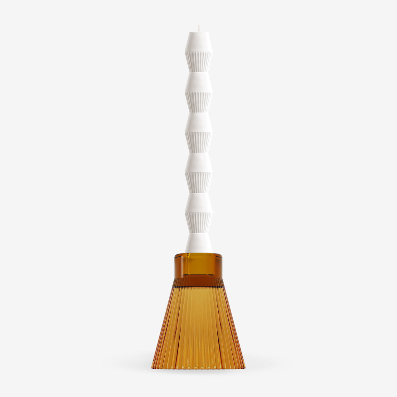 ZAI Geometric Pillar Candle in Ivory