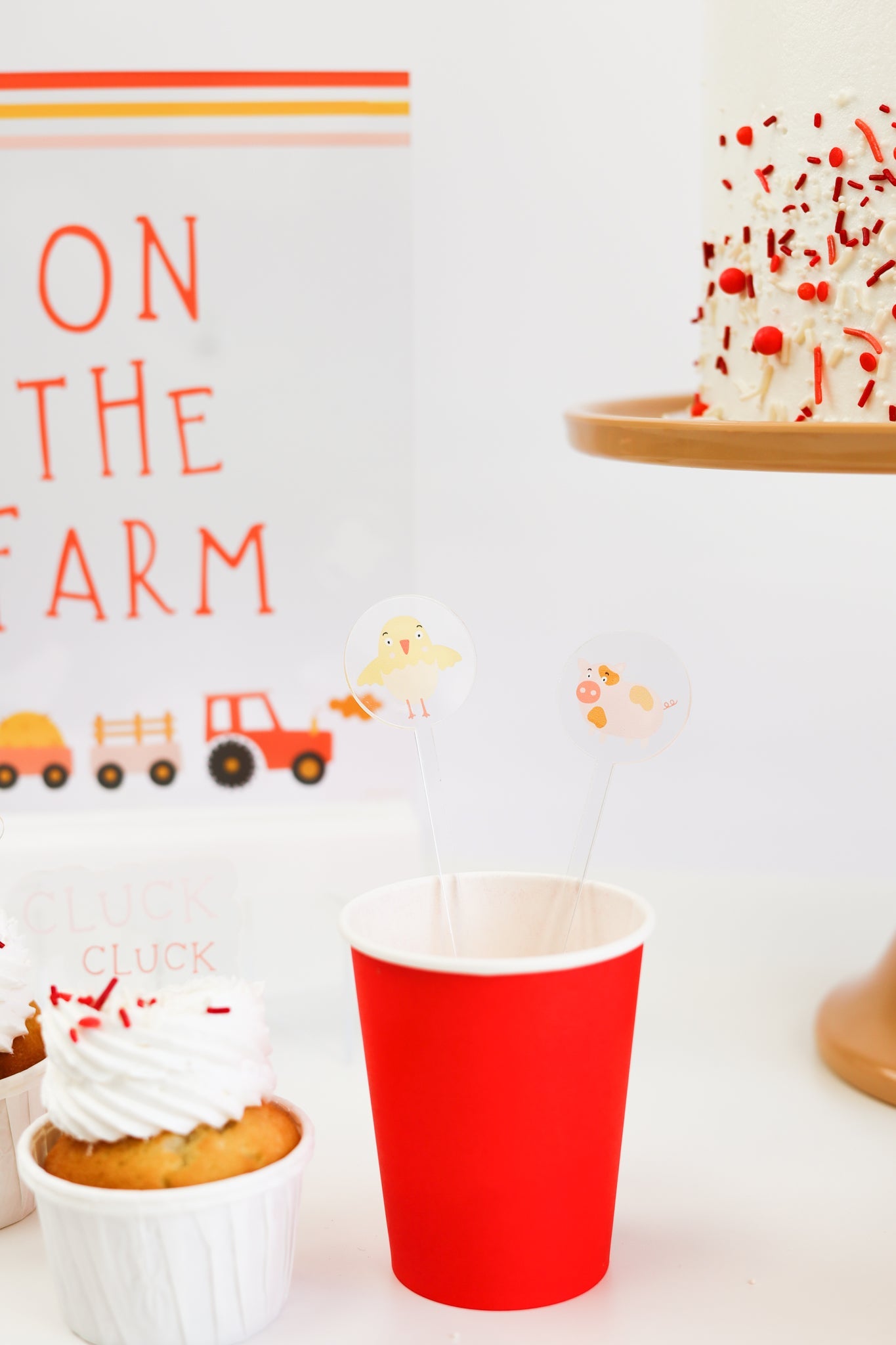 On the Farm Acrylic Drink Stirrers