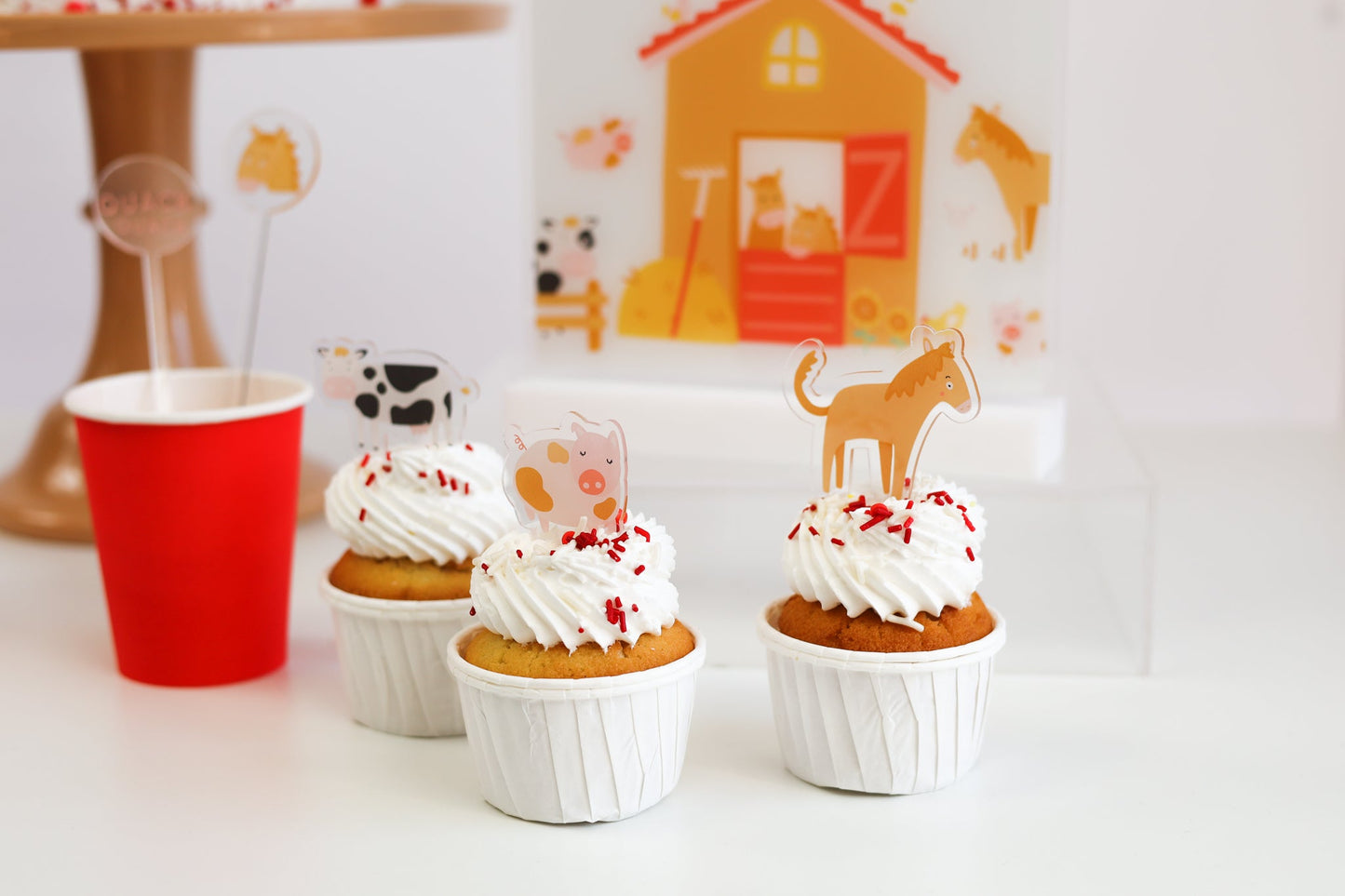 On the Farm Acrylic Mini Topper Set