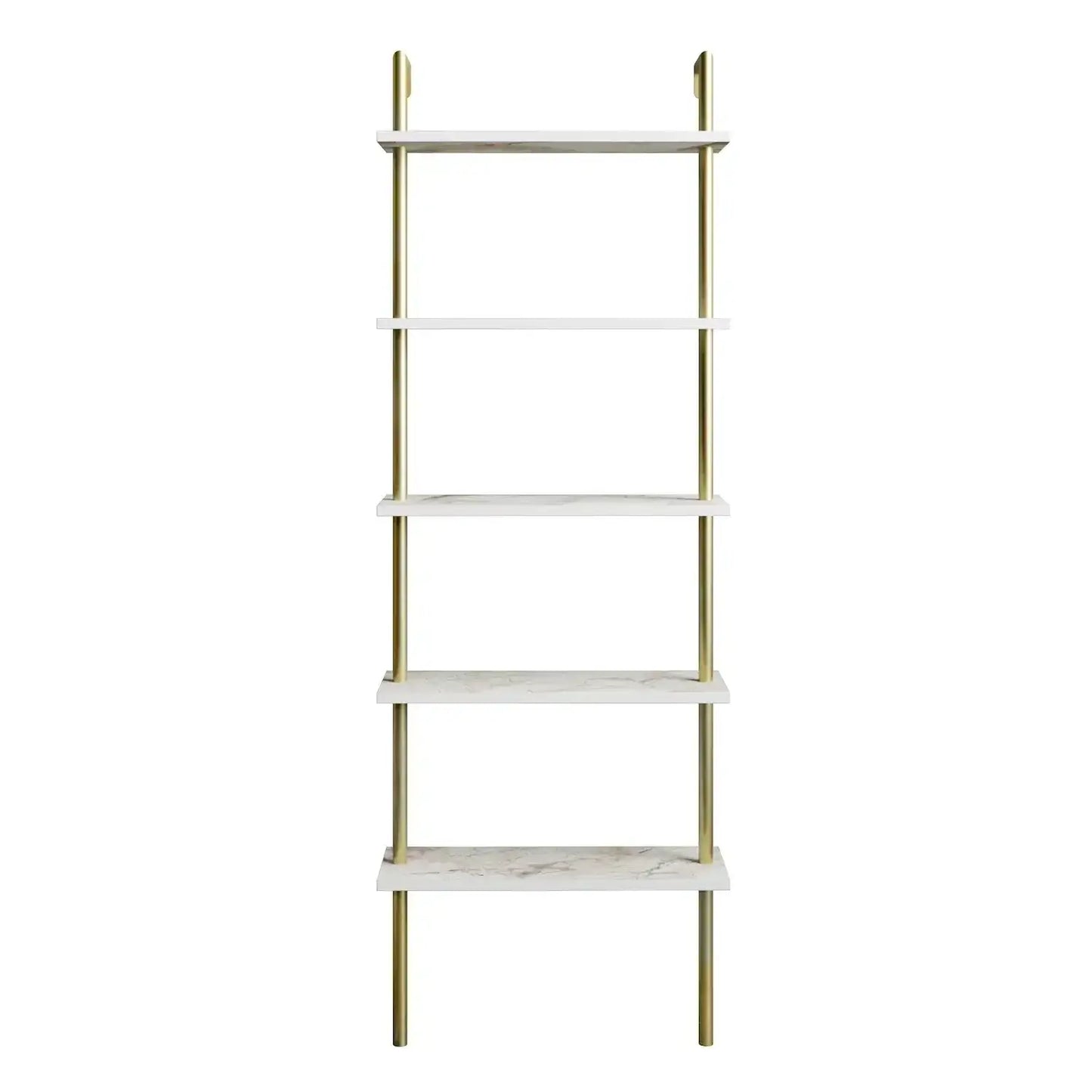 Paula 68 inches Tall Metal Manufactured Wood Accent Ladder Bookcase
