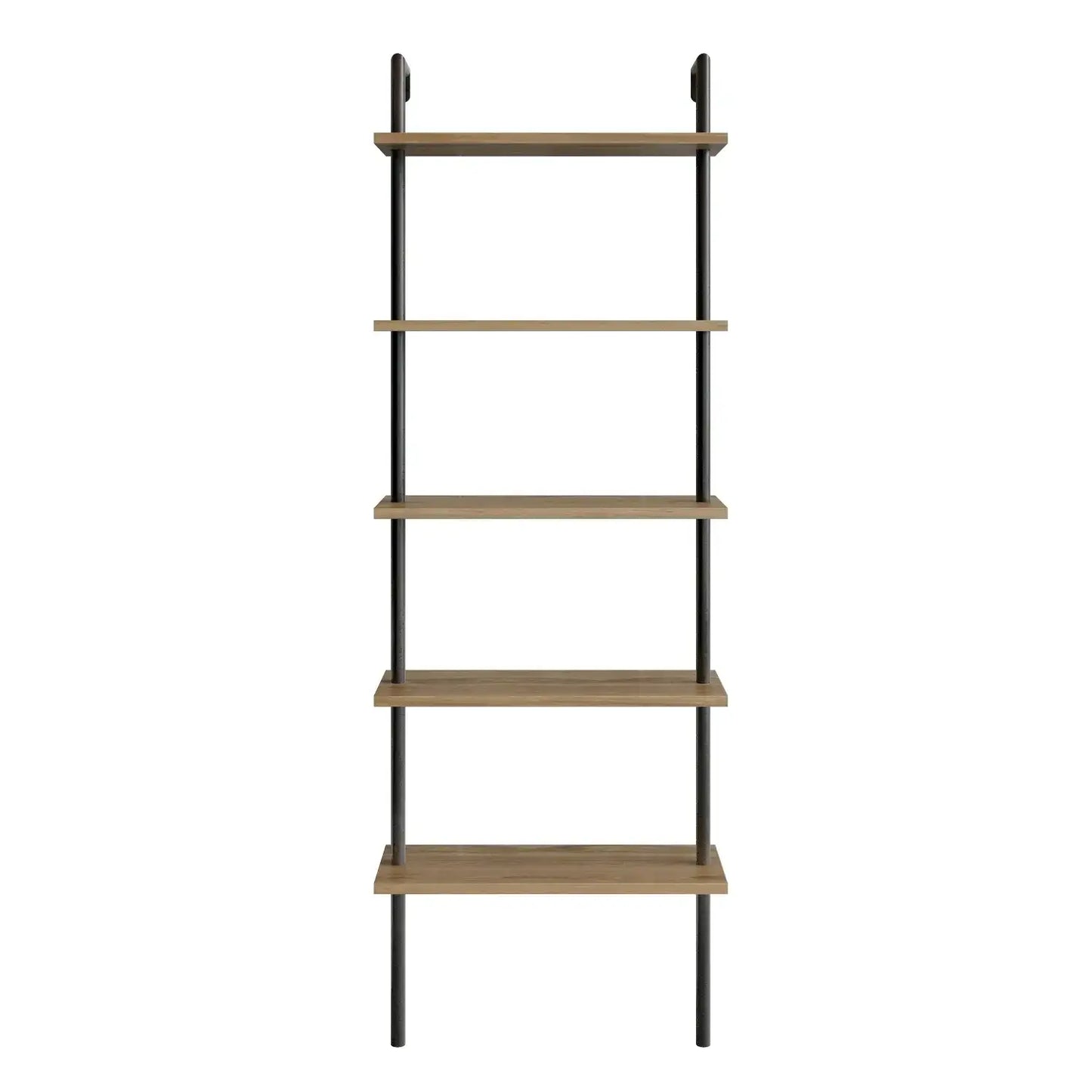 Paula 68 inches Tall Metal Manufactured Wood Accent Ladder Bookcase