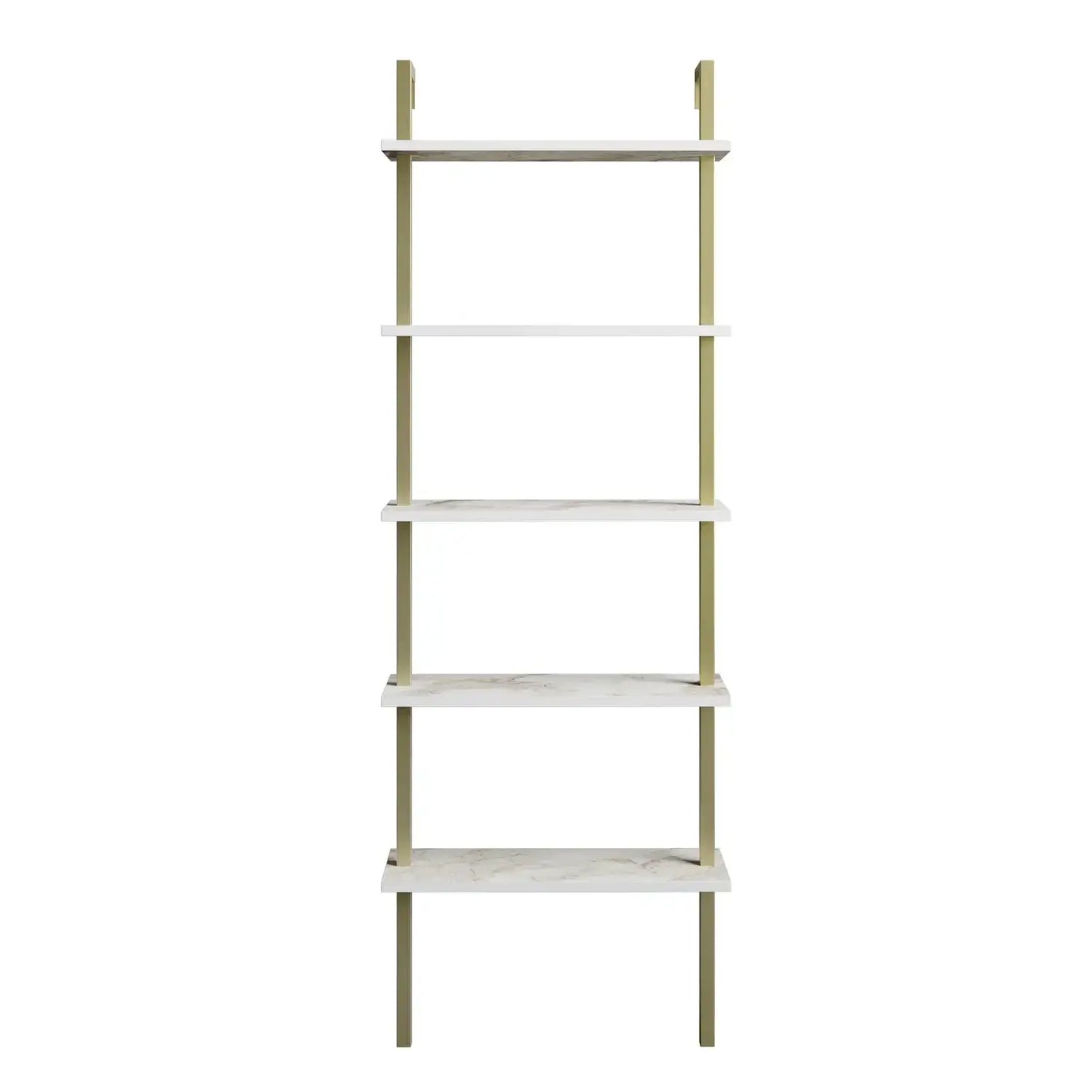 Piante 68 inches Tall Metal Manufactured Wood Accent Ladder Bookcase