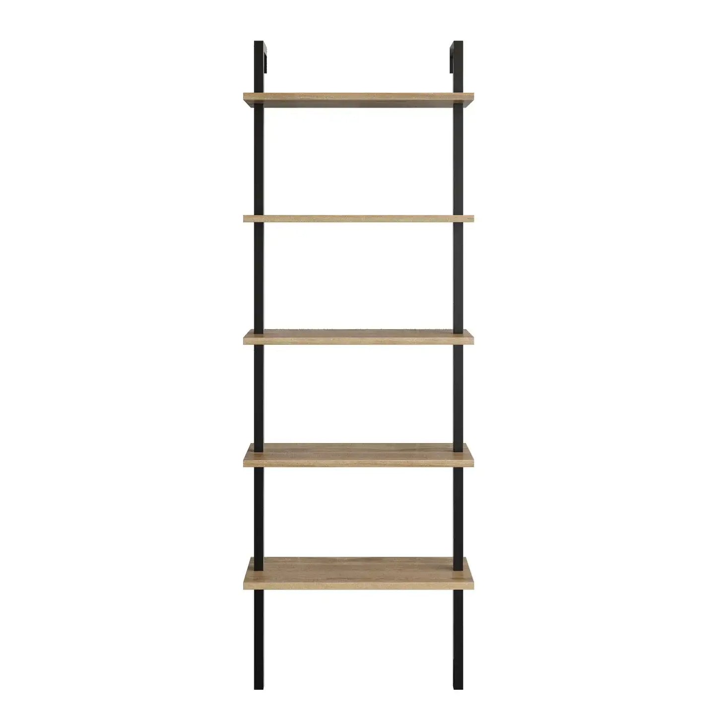 Piante 68 inches Tall Metal Manufactured Wood Accent Ladder Bookcase