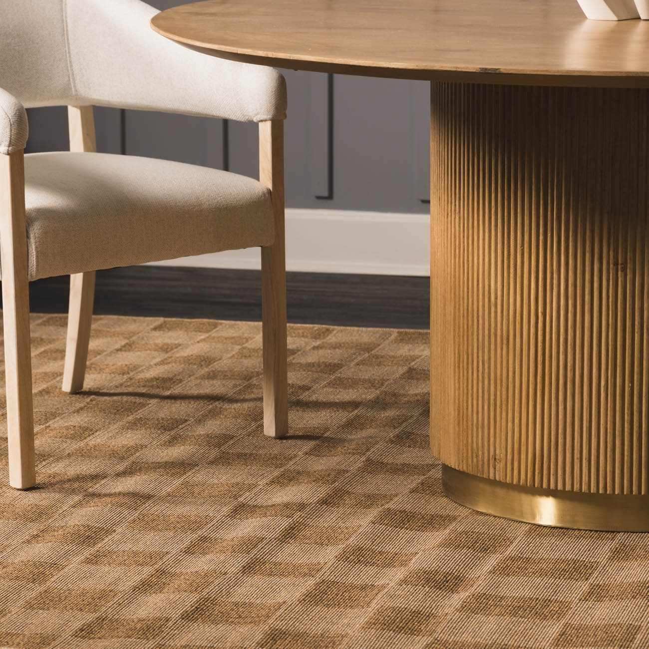 Kuval Checkered Brown Outdoor Rug
