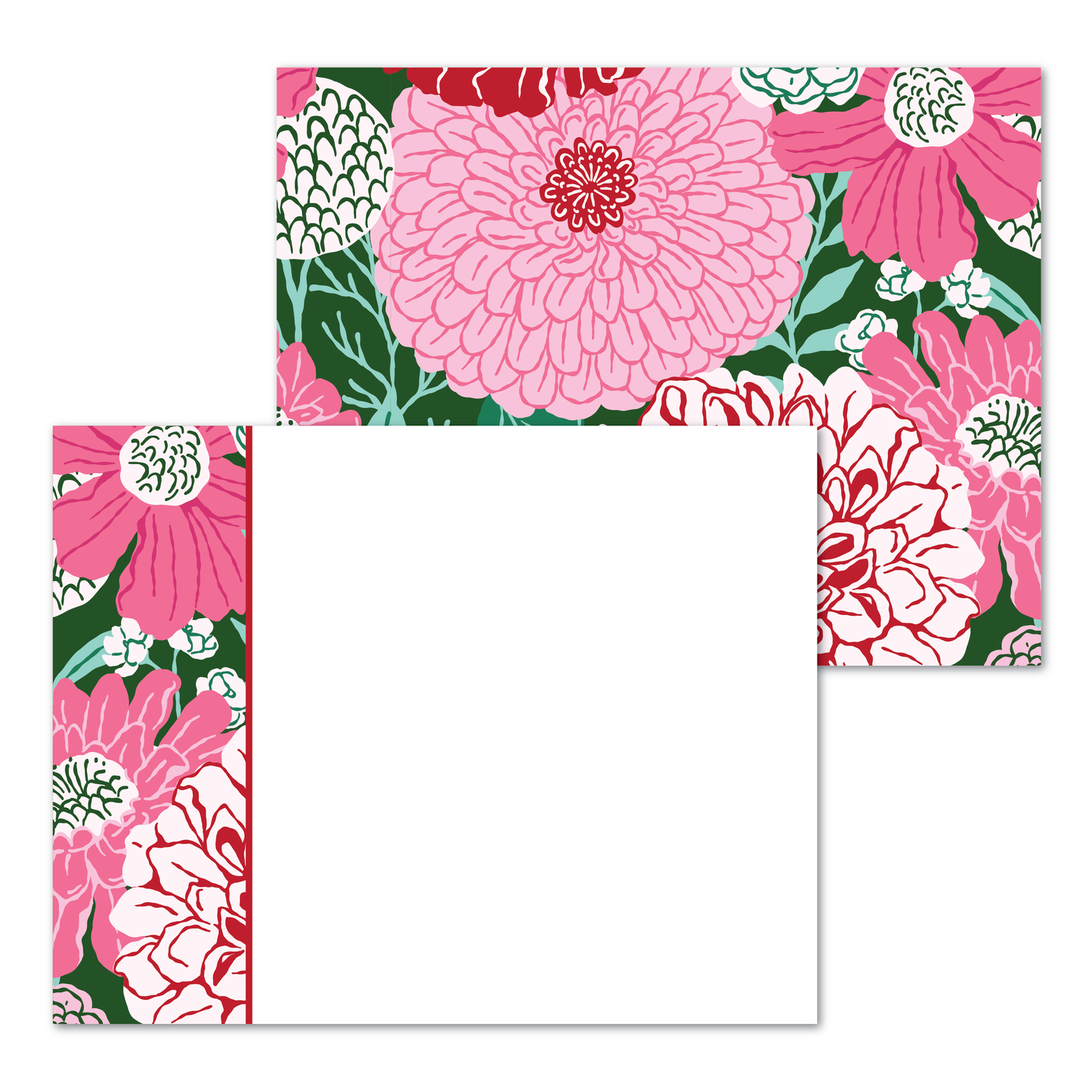 December Blooms Panel Note Cards A2