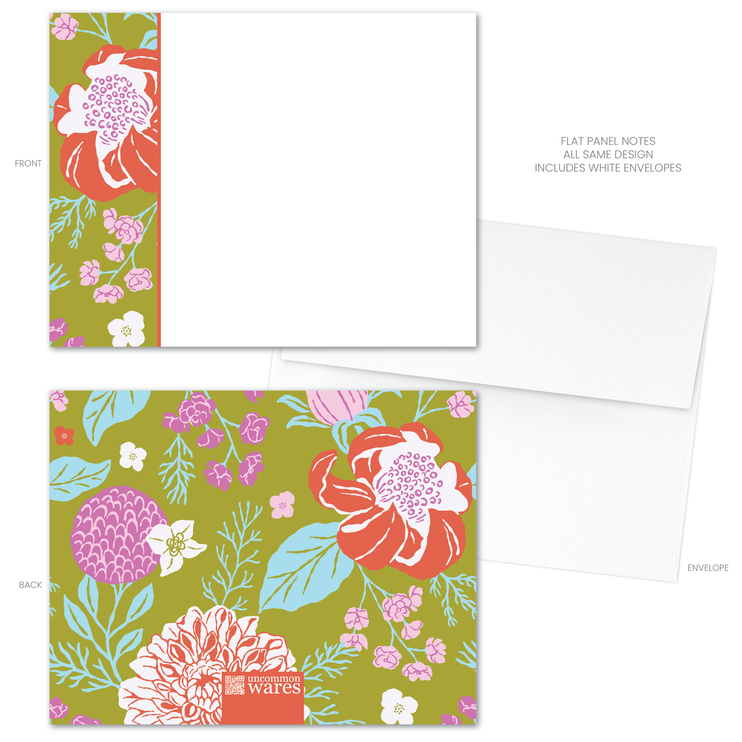 April Blooms Panel Note Cards A2