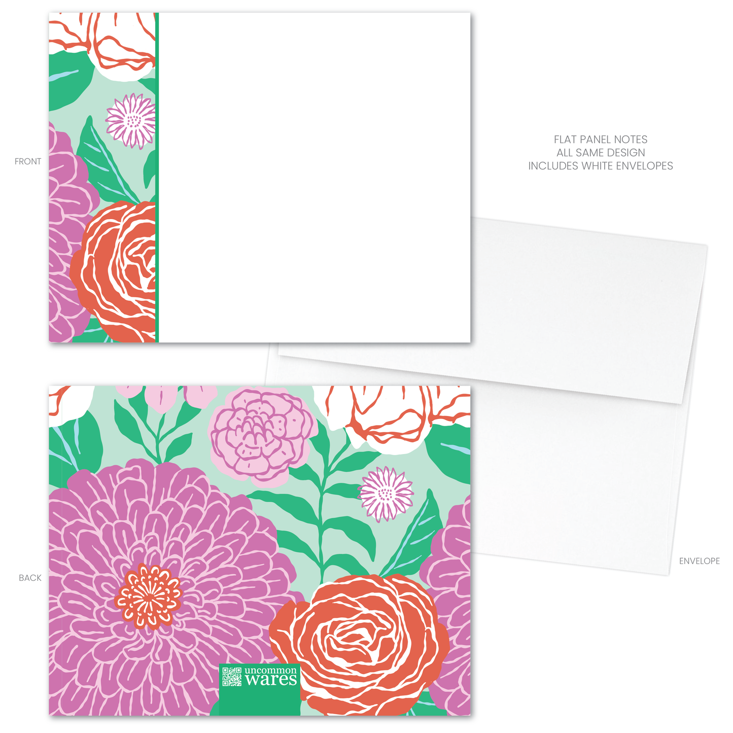 June Blooms Panel Note Cards A2