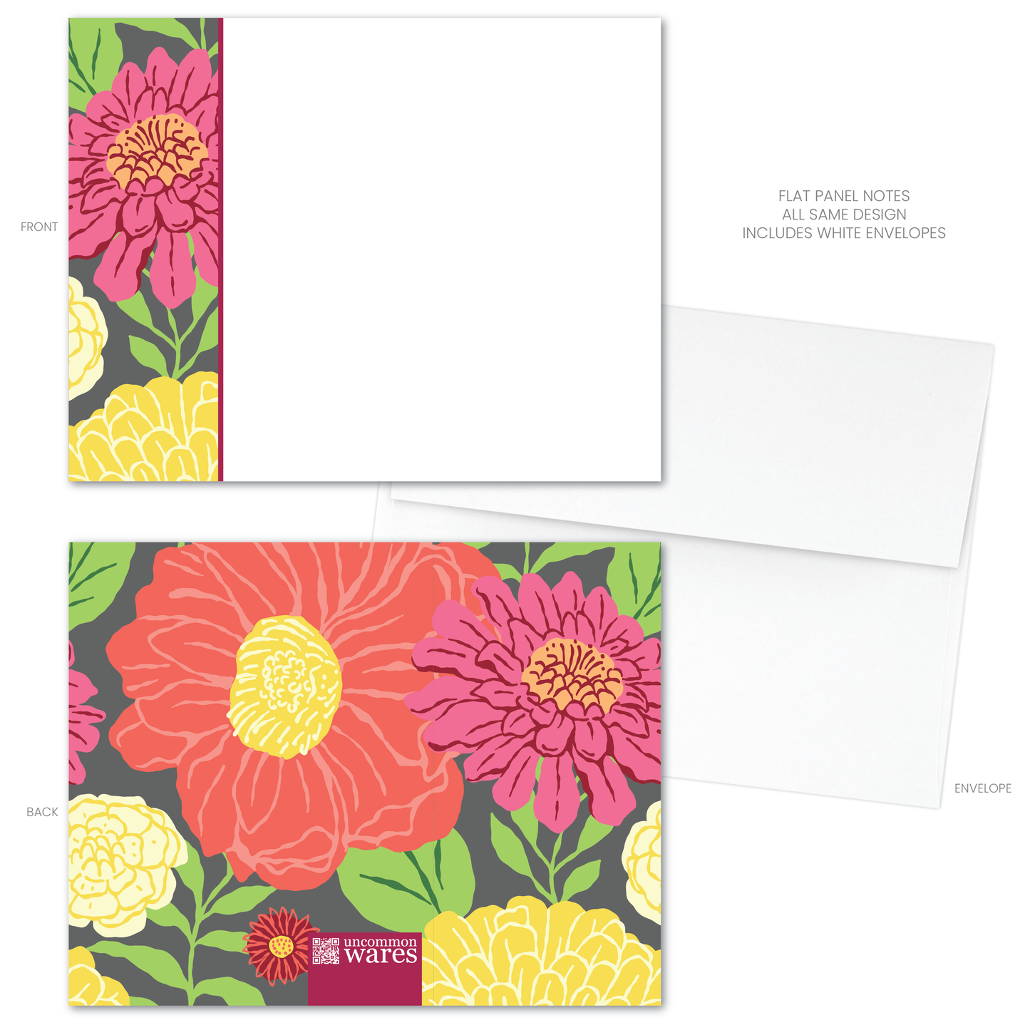 September Blooms Panel Note Cards A2