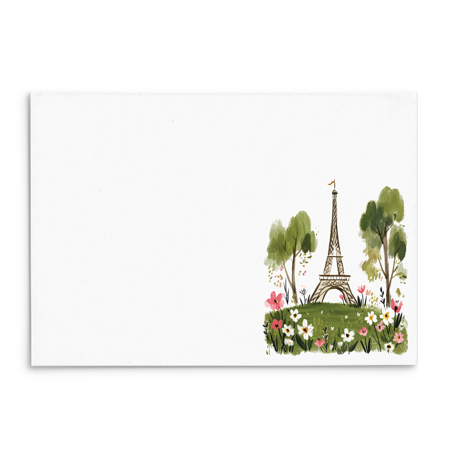 Paris Eiffel Park Panel Note Cards A2