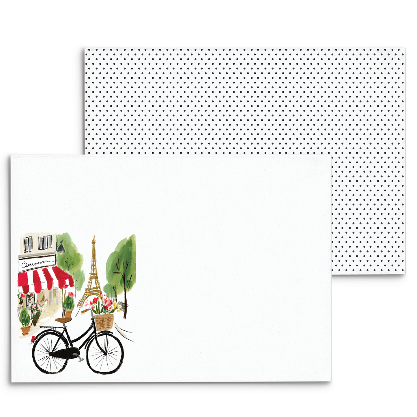 Paris Eiffel Bike Panel Note Cards A2