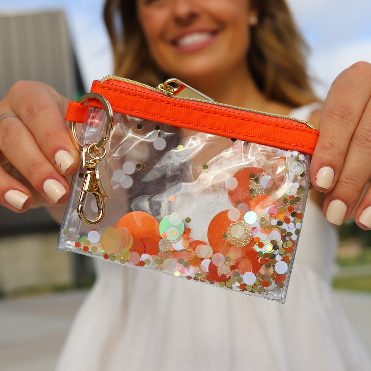 Spirit Squad Confetti Keychain Wallet