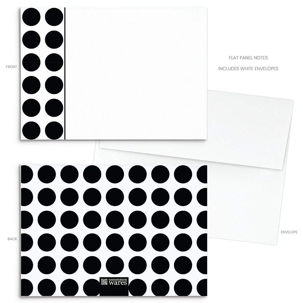 Mod Panel Note Cards A2 - "Bianca" - Black and White