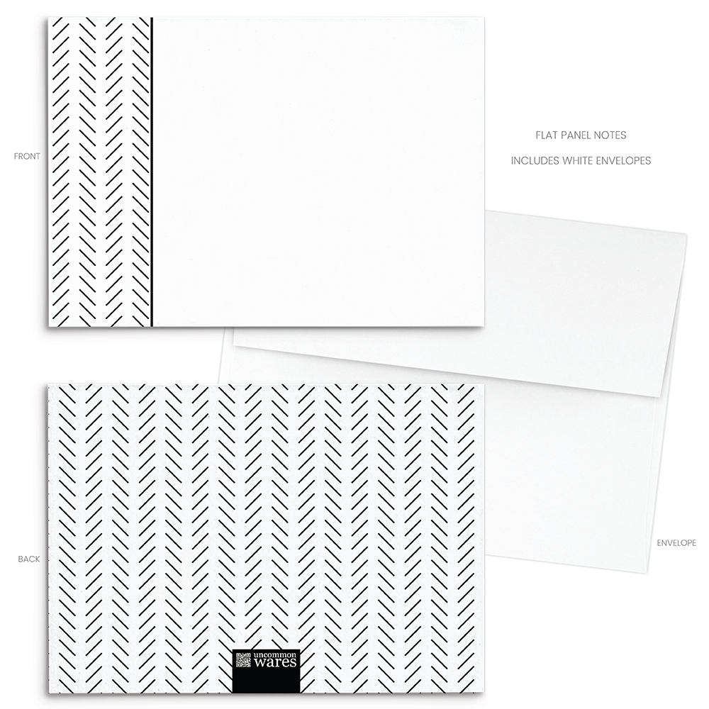 Mod Panel Note Cards A2 - "Bishop" - Black and White