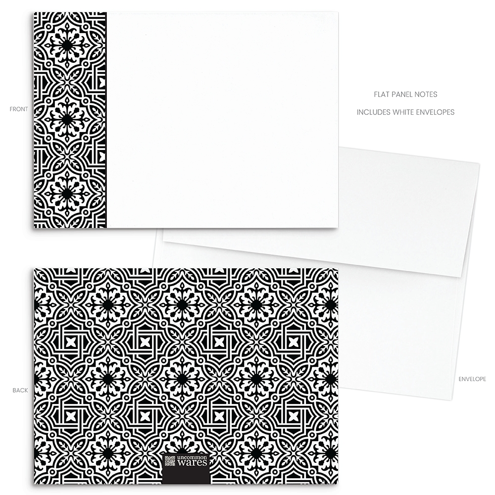 Mod Panel Note Cards A2 - "Camden" - Black and White