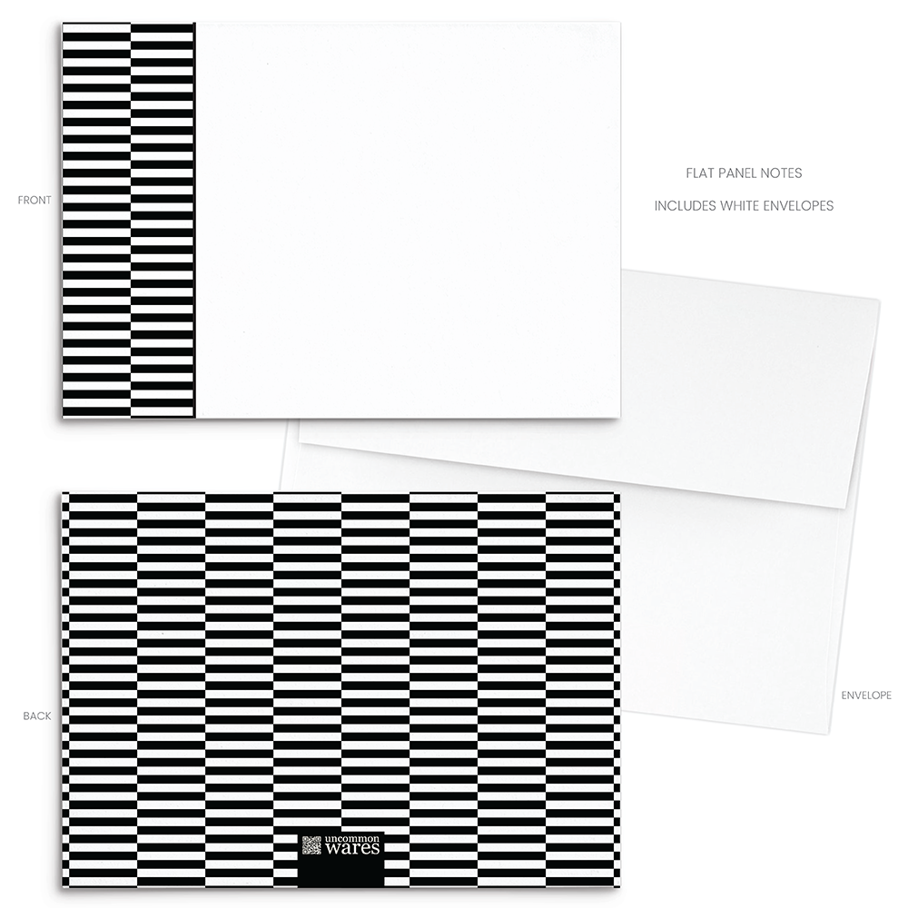 Mod Panel Note Cards A2 - "Copeland" - Black and White