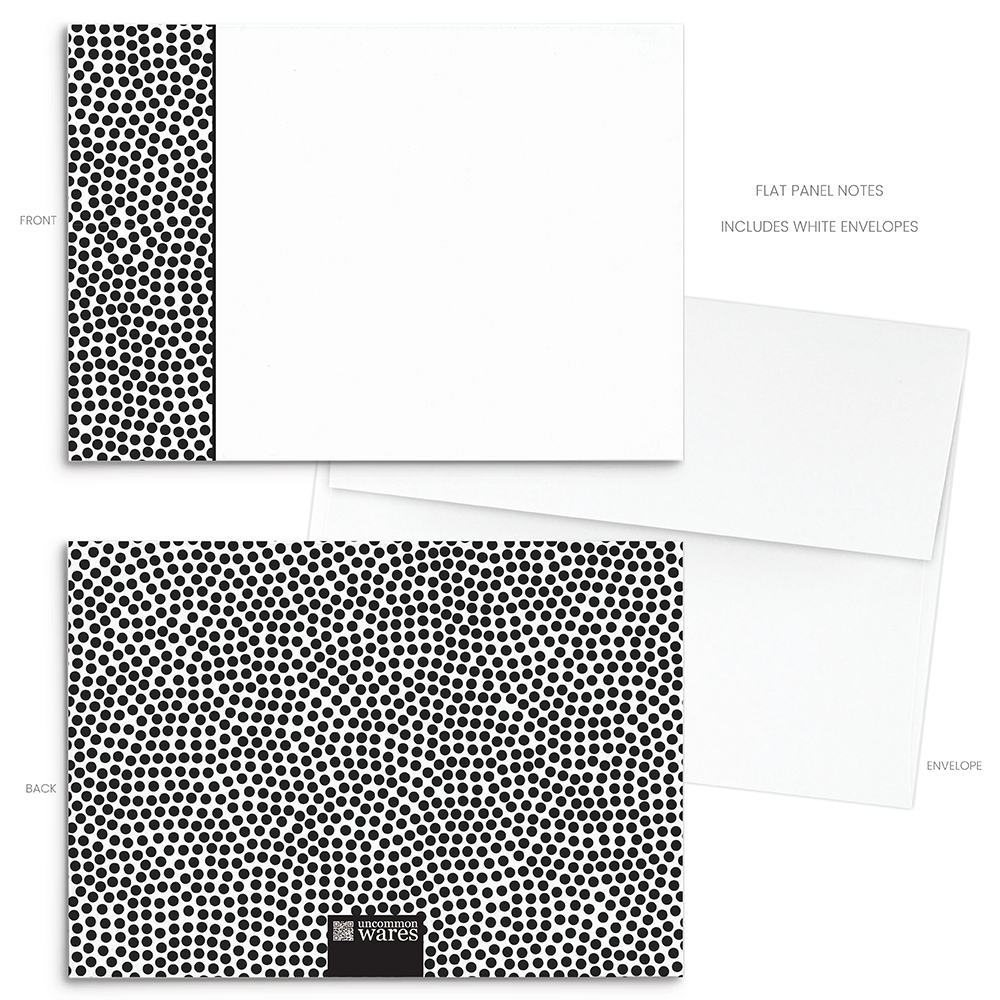 Mod Panel Note Cards A2 - "Everly" - Black and White