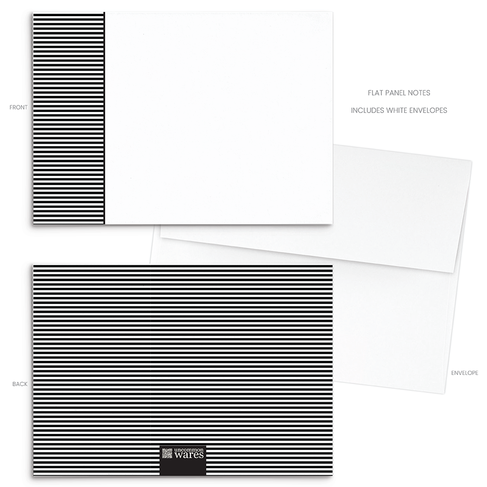 Mod Panel Note Cards A2 - "Palmer" - Black and White