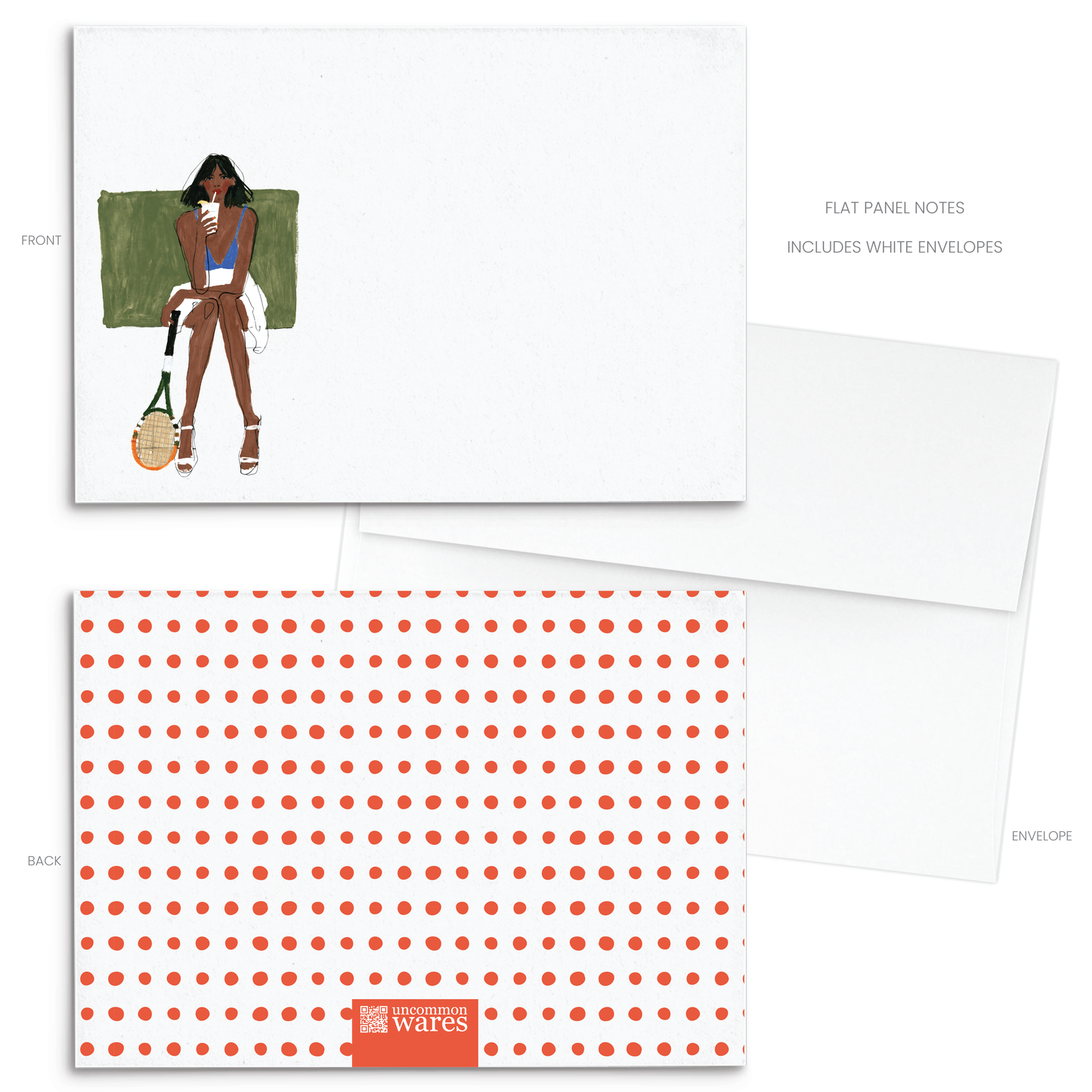 Tennis Break Panel Note Cards A2 - 8