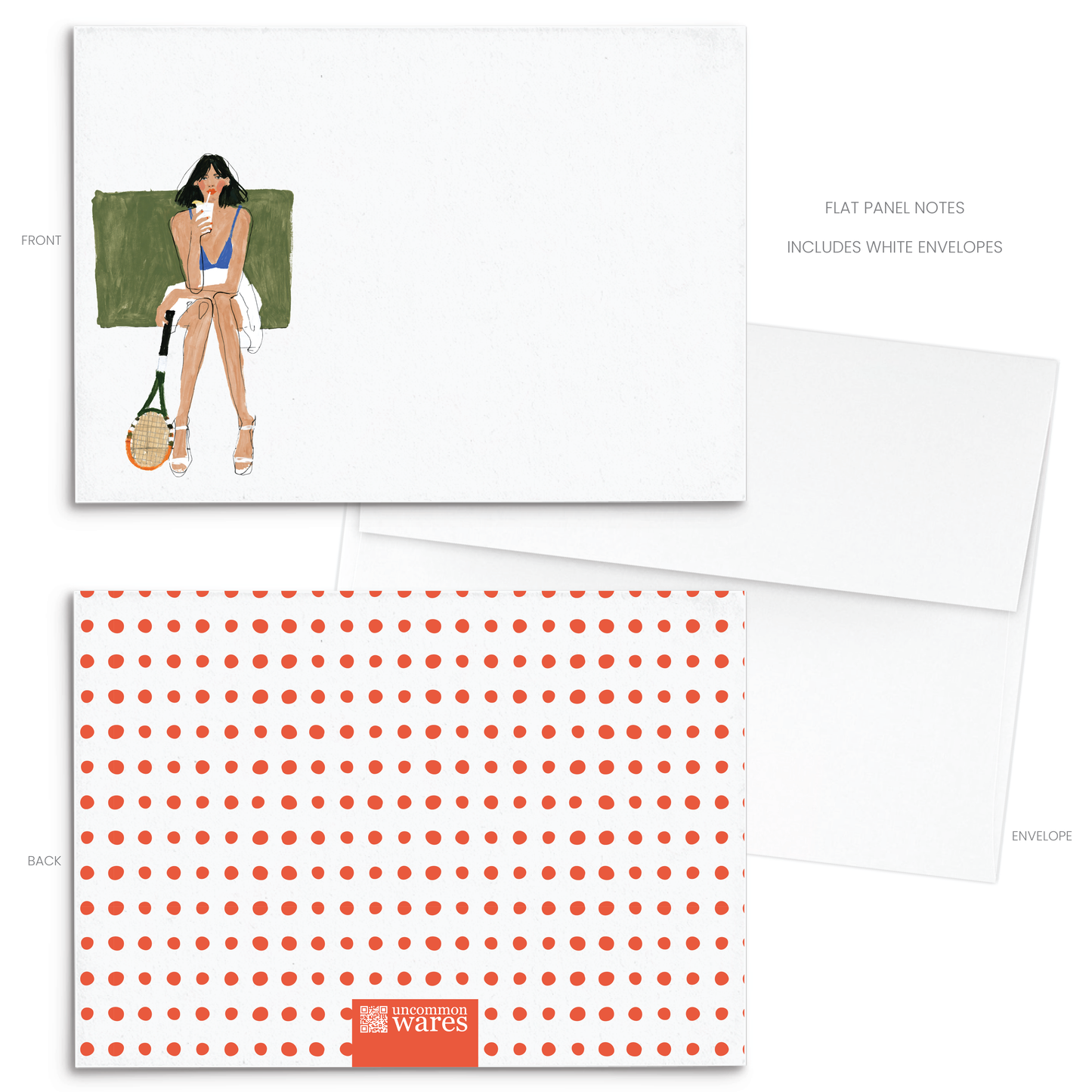 Tennis Break Panel Note Cards A2 - 7