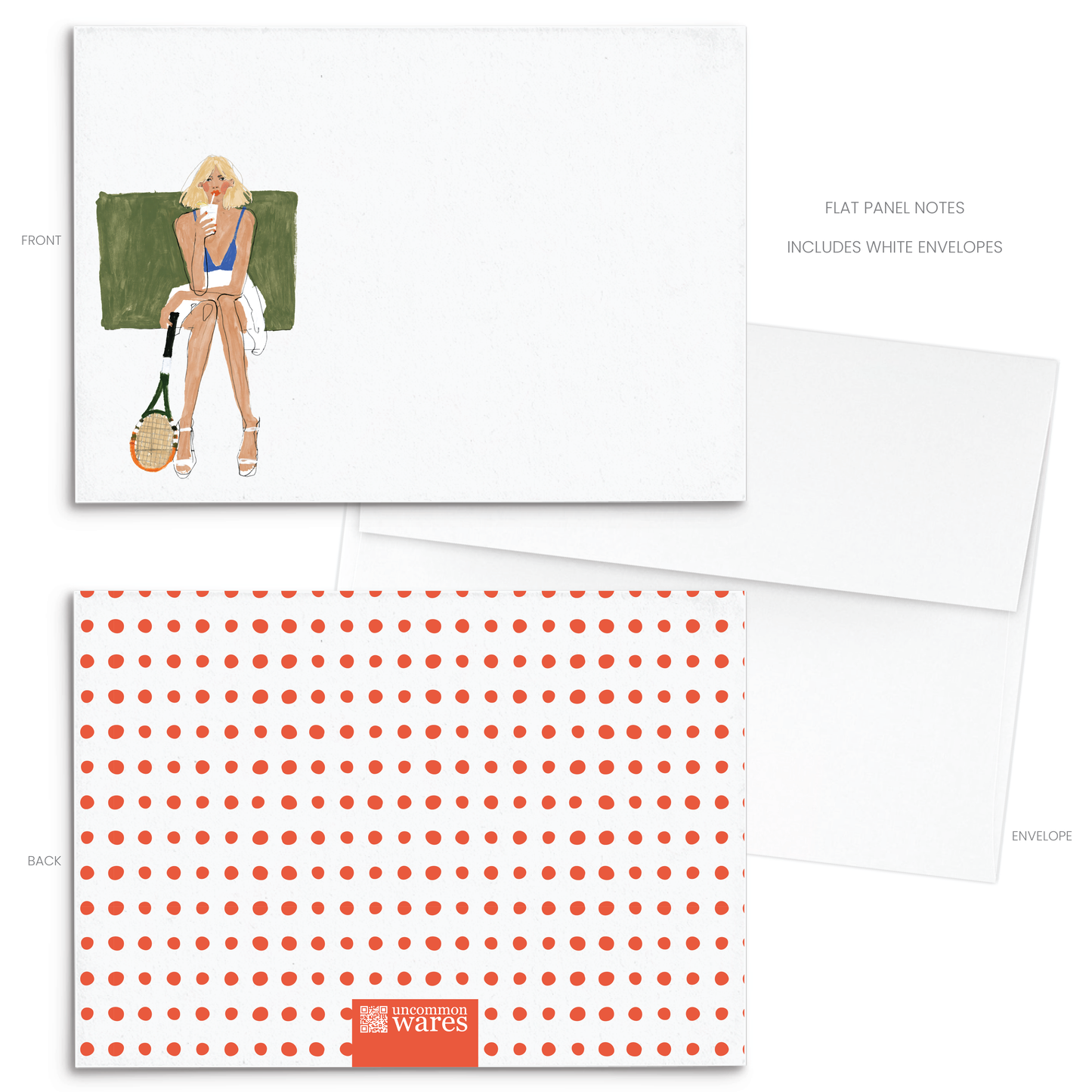 Tennis Break Panel Note Cards A2 - 3