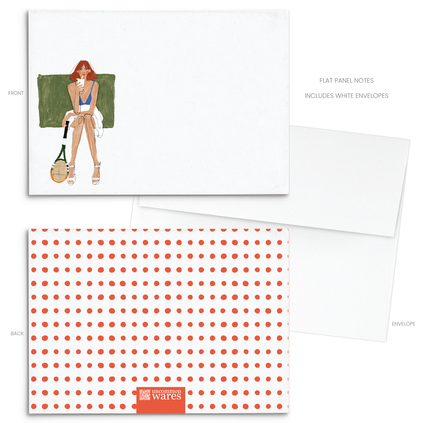 Tennis Break Panel Note Cards A2 - 9