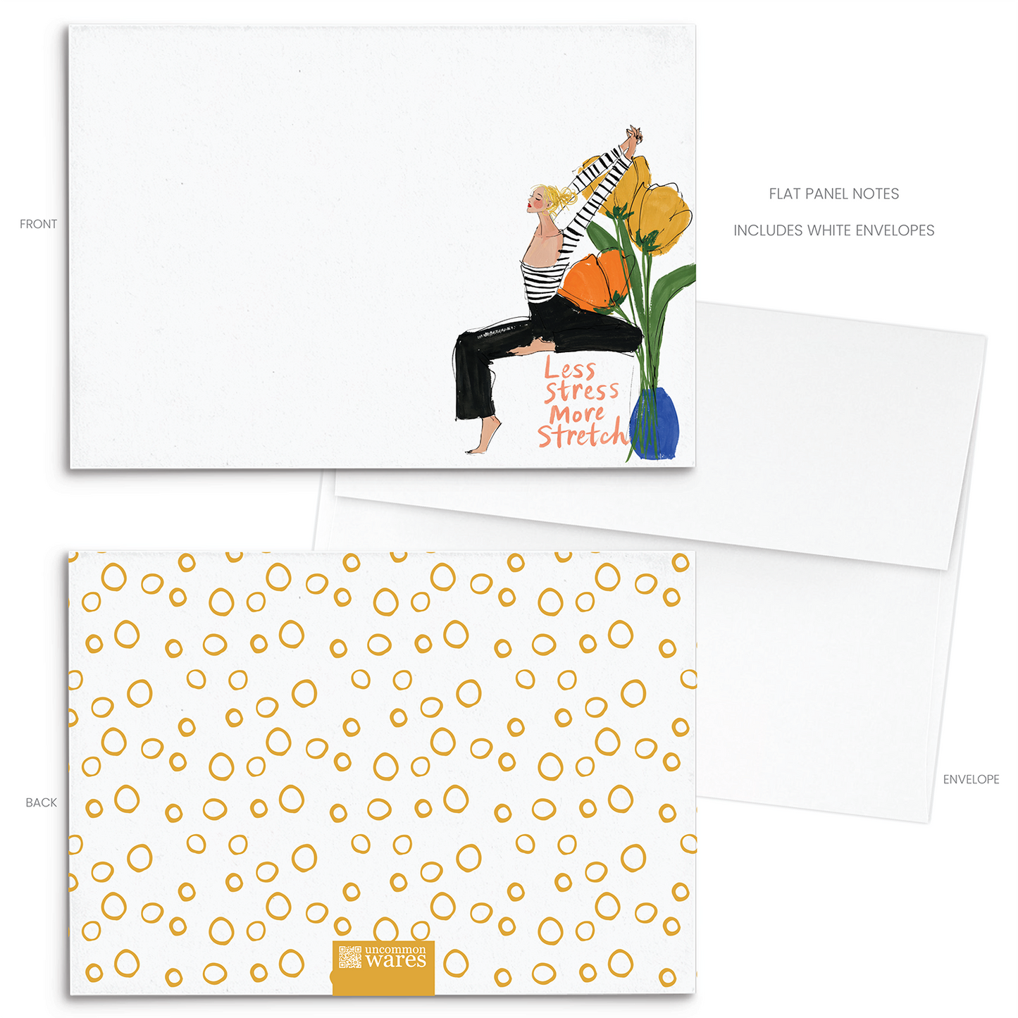 Yoga Stretch Panel Note Cards A2 - 3