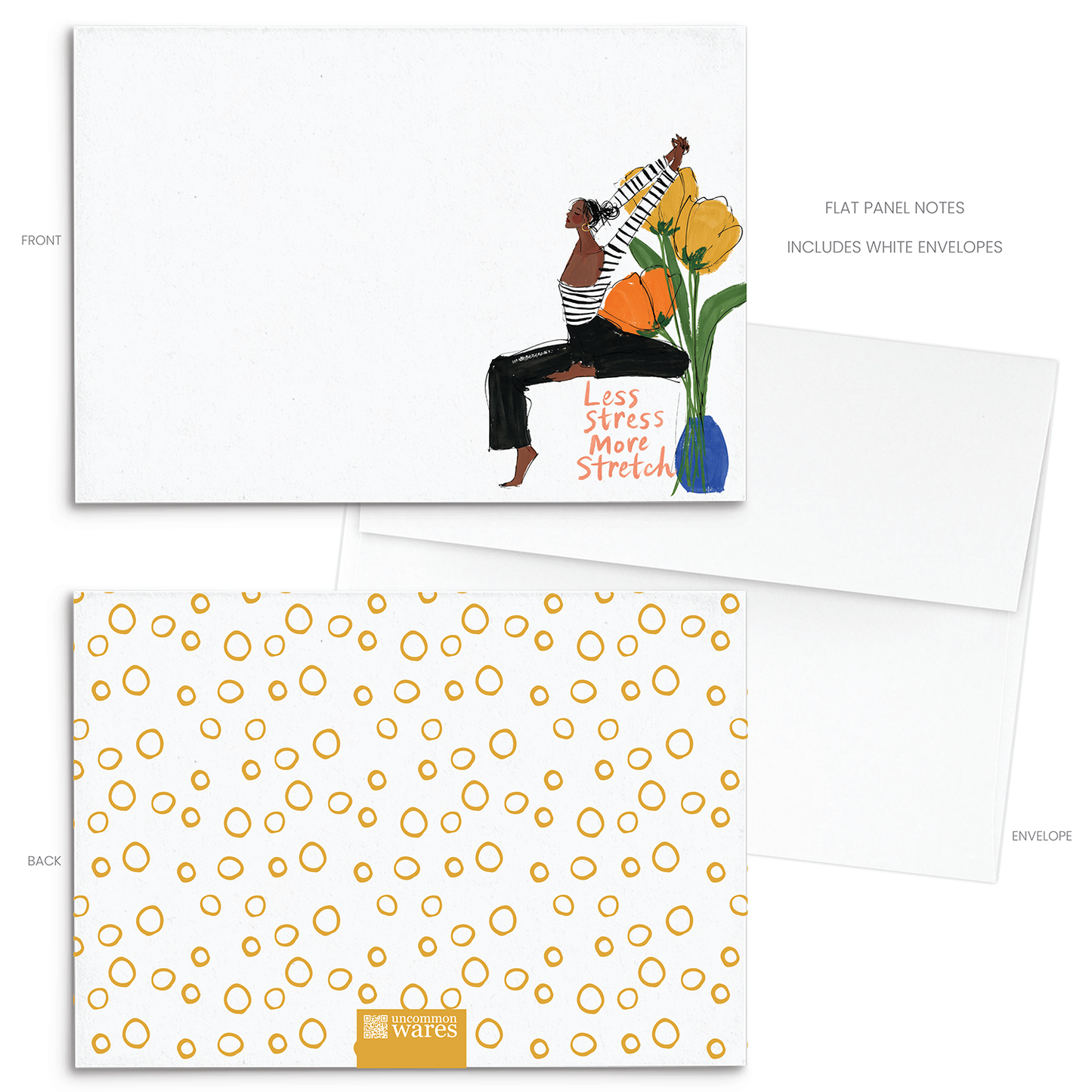 Yoga Stretch Panel Note Cards A2 - 8