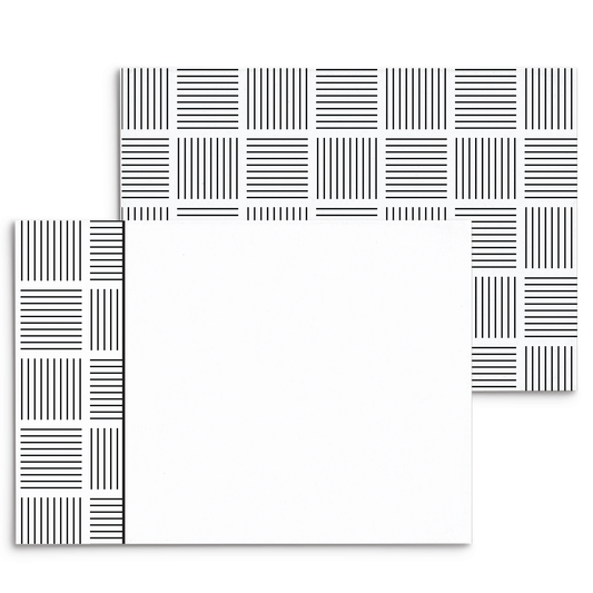 Mod Panel Note Cards A2 - "Ashby" - Black and White