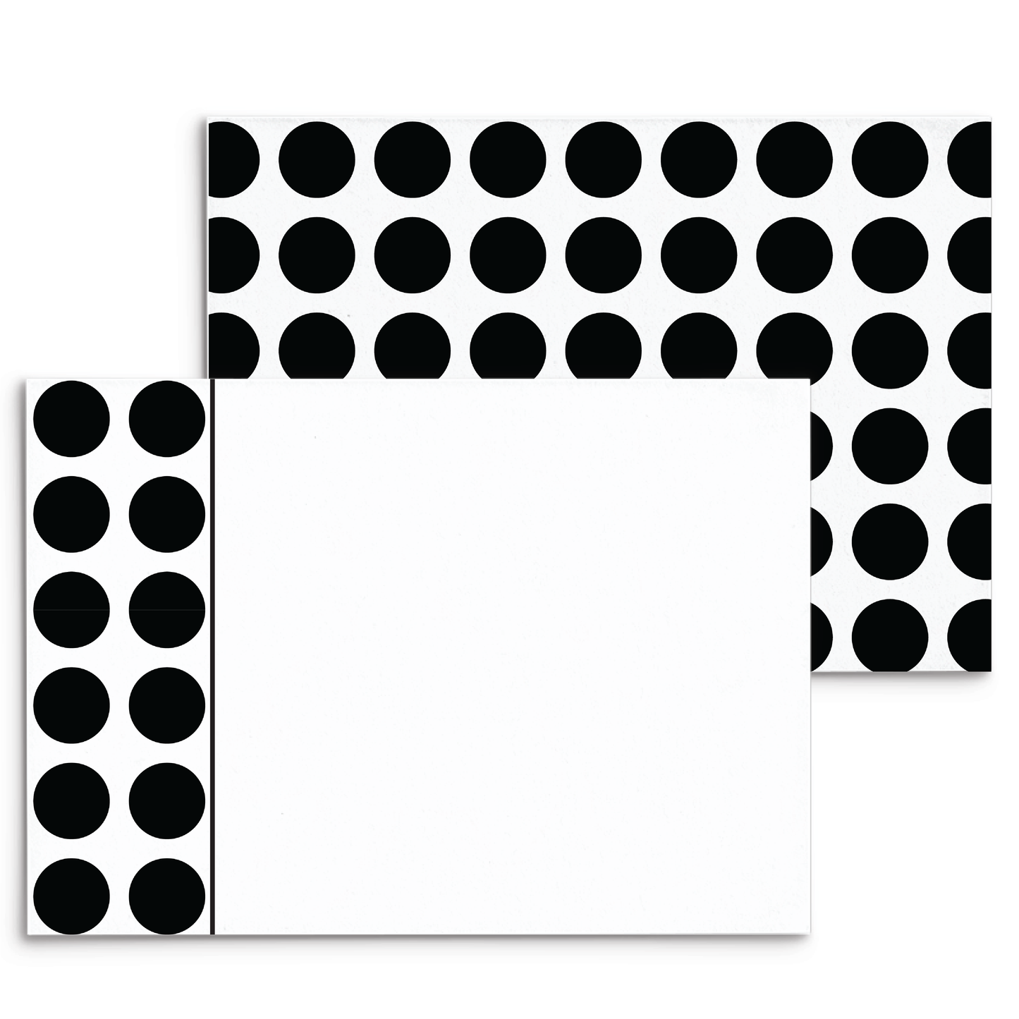 Mod Panel Note Cards A2 - "Bianca" - Black and White