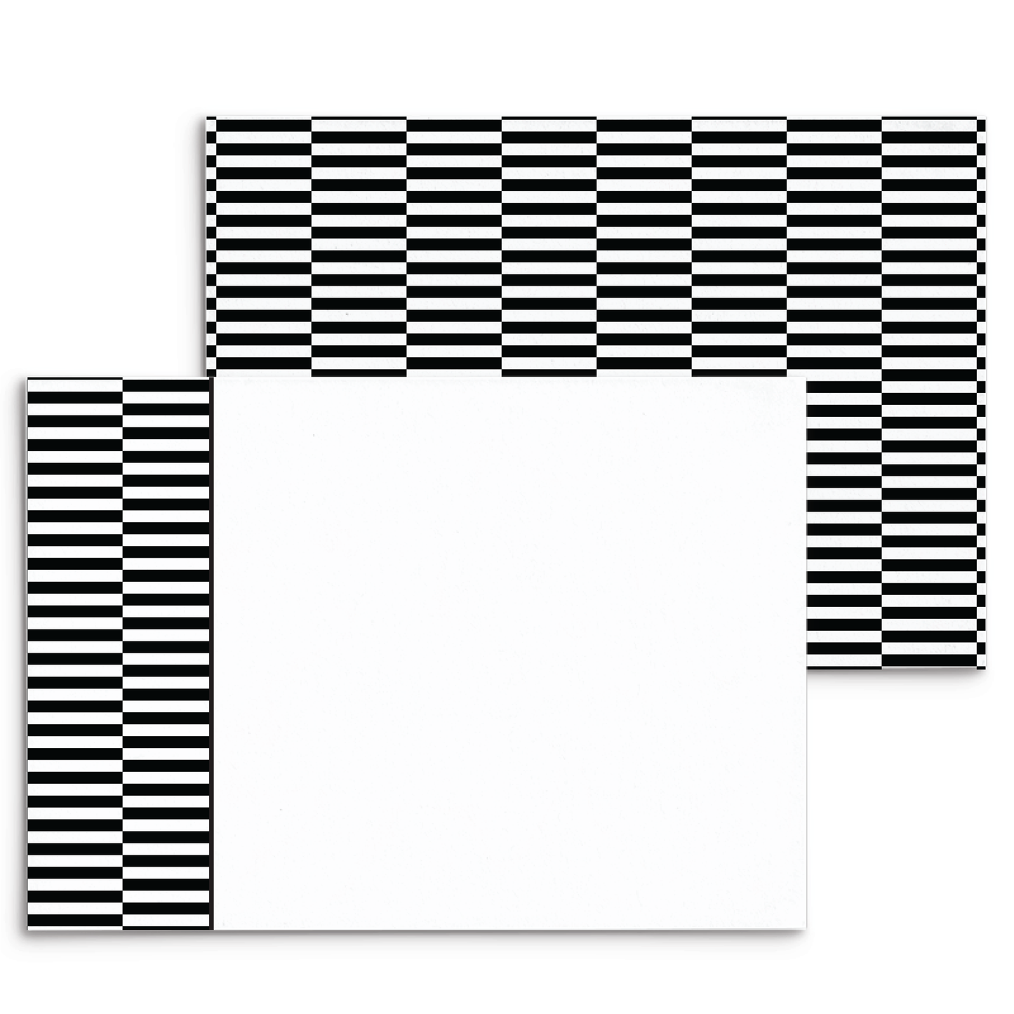 Mod Panel Note Cards A2 - "Copeland" - Black and White