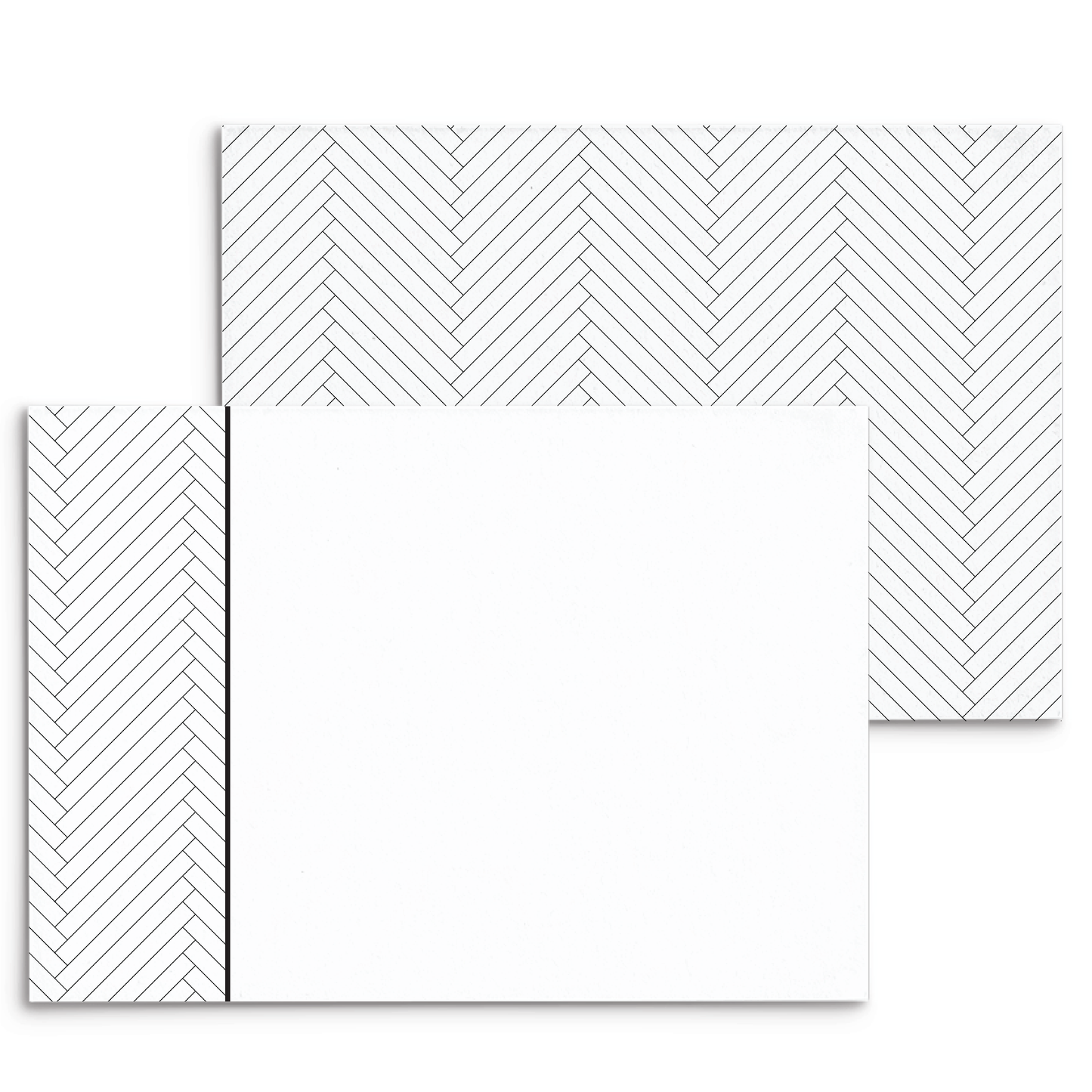 Mod Panel Note Cards A2 - "Harrington" - Black and White