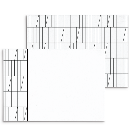 Mod Panel Note Cards A2 - "Lloyd" - Black and White