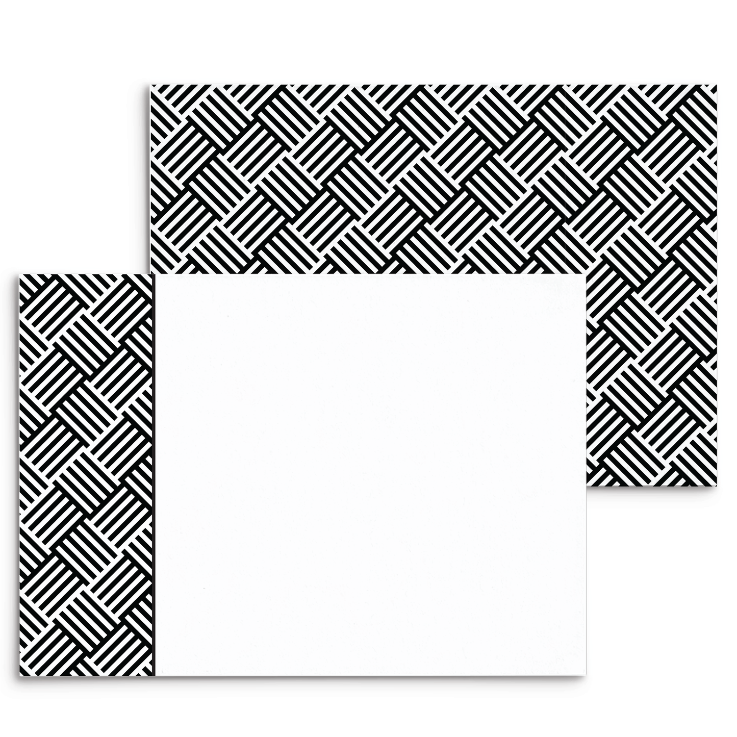 Mod Panel Note Cards A2 - "Maxwell" - Black and White