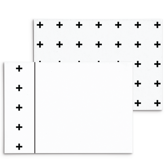 Mod Panel Note Cards A2 - "Oliver" - Black and White