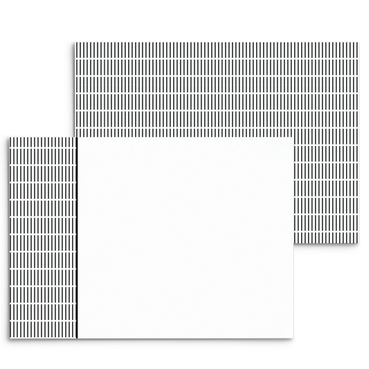 Mod Panel Note Cards A2 - "Spencer" - Black and White