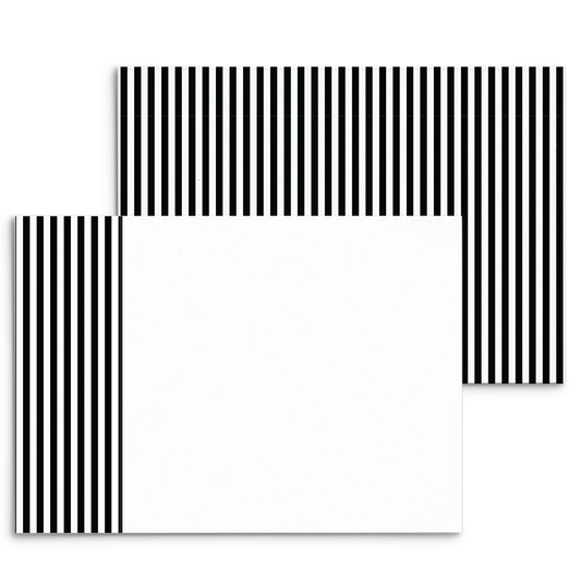 Mod Panel Note Cards A2 - "Stanley" - Black and White