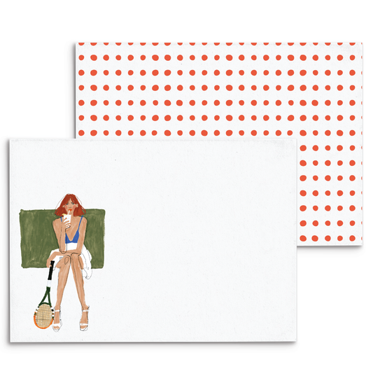 Tennis Break Panel Note Cards A2 - 9
