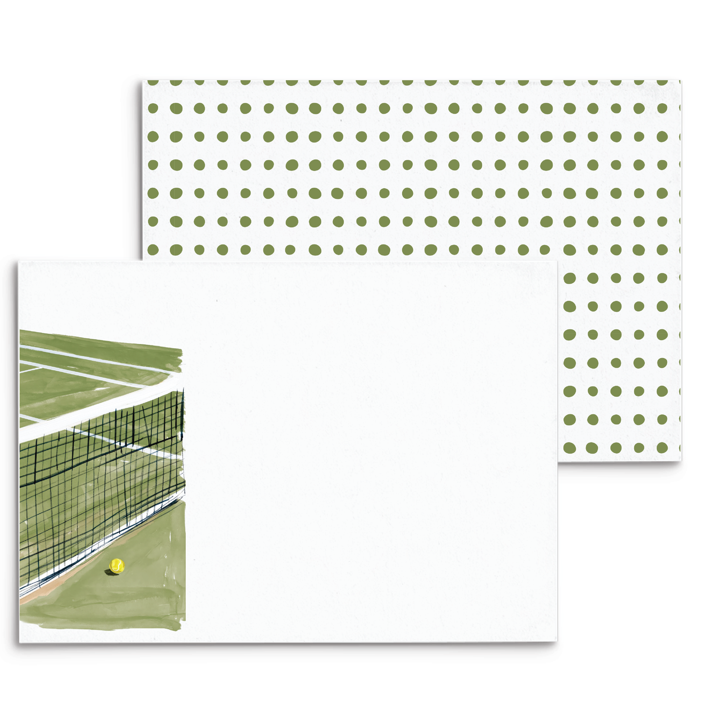 Tennis Court Panel Note Cards A2