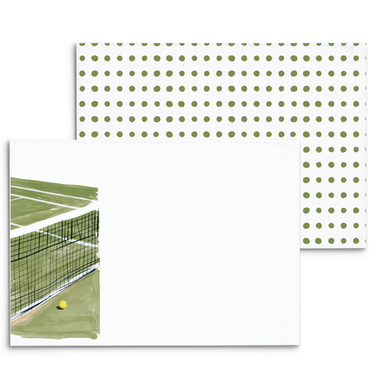 Tennis Court Panel Note Cards A2