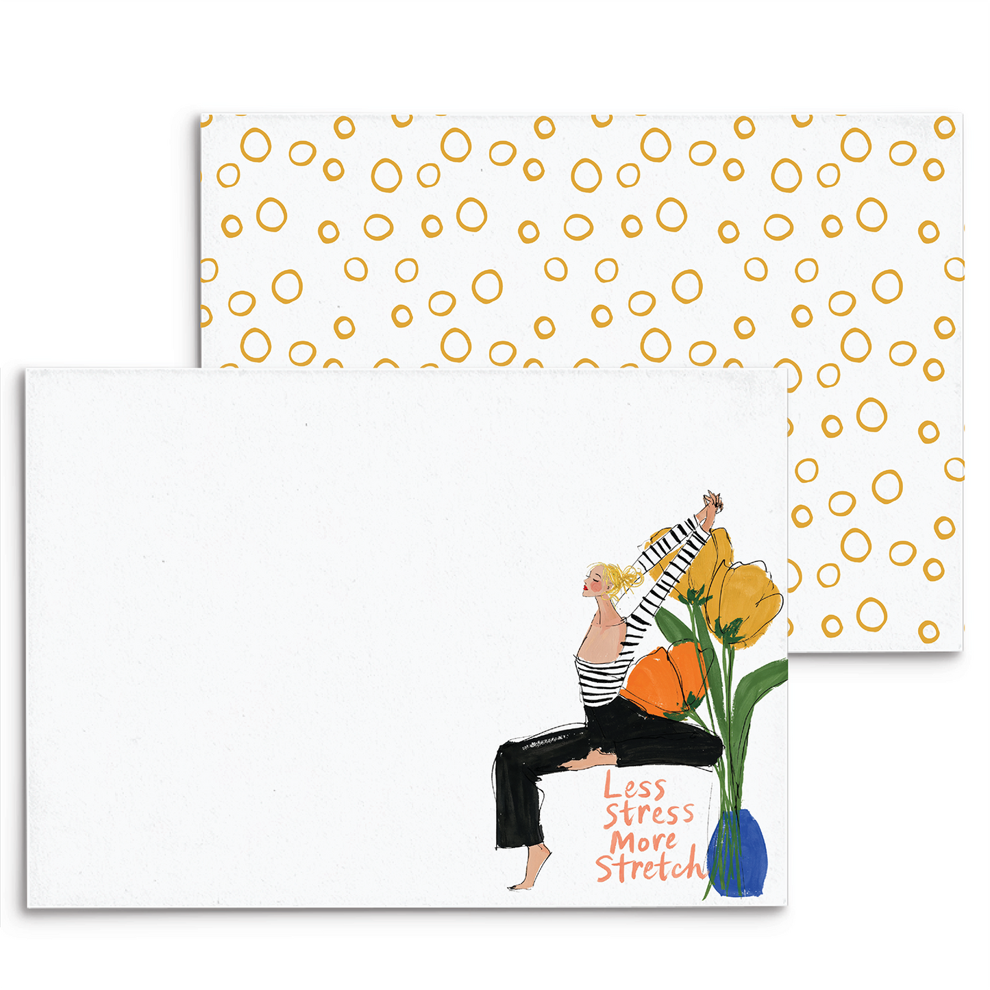 Yoga Stretch Panel Note Cards A2 - 3