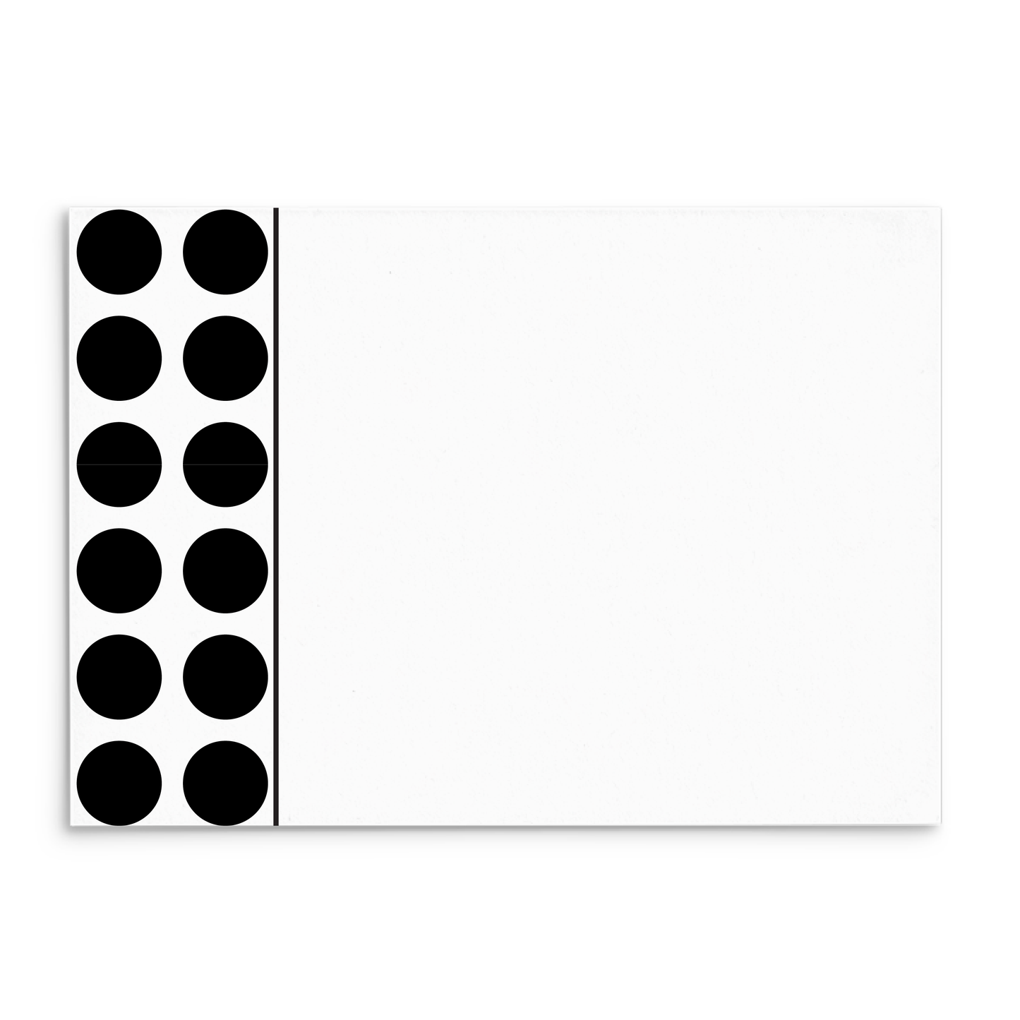 Mod Panel Note Cards A2 - "Bianca" - Black and White